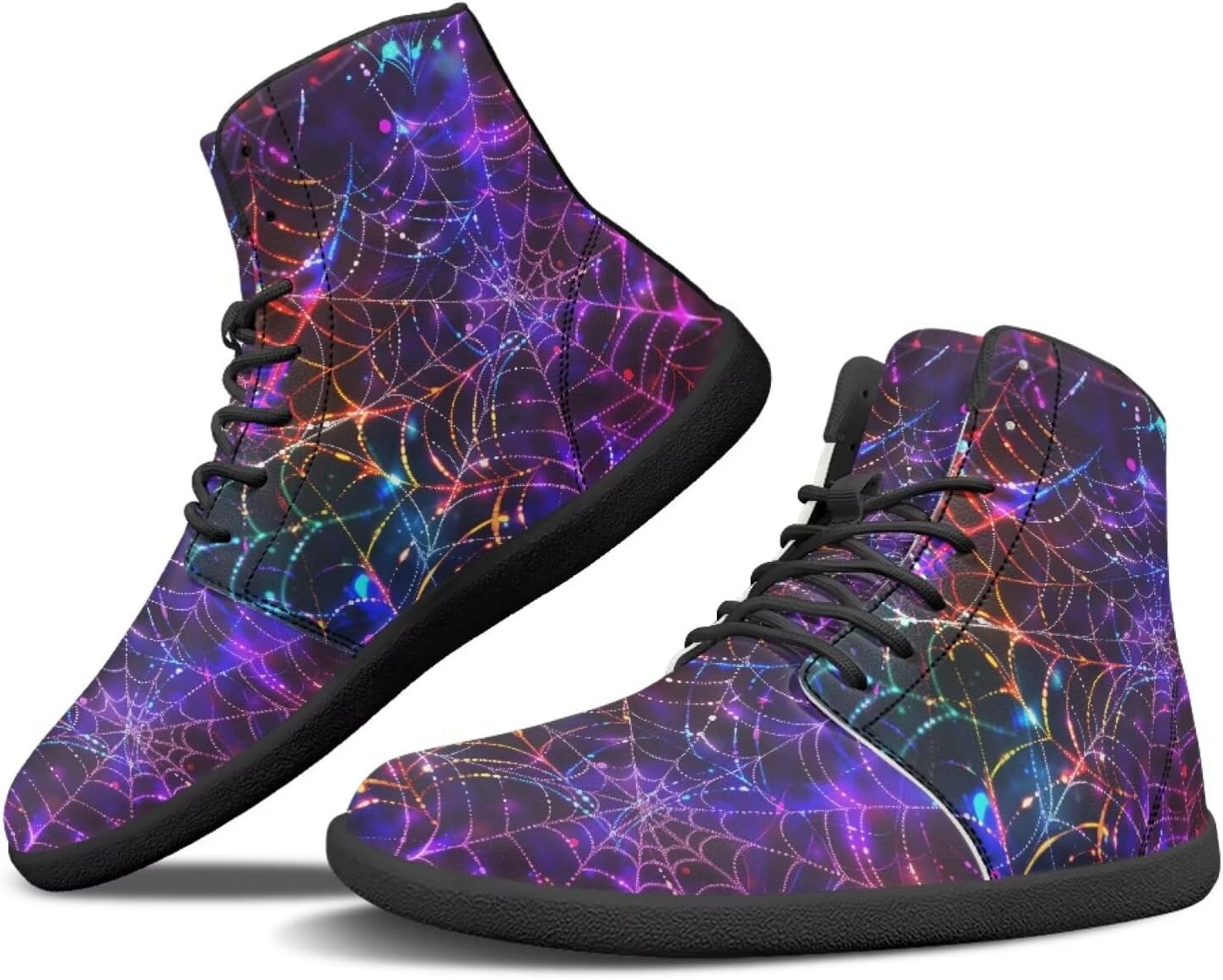 

Кроссовки Binienty Mens с высокой посадкой, широкой колодкой и босоножечной посадкой, паутина, летучие мыши, минималистичные кроссовки с нулевым перепадом, Gradient Spiderweb