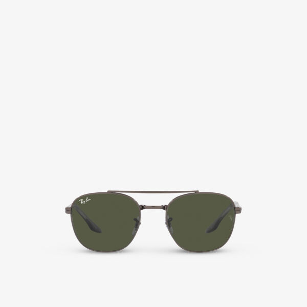 

Солнцезащитные очки RB3688 в квадратной оправе из бронзы Ray-Ban, серый
