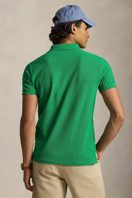 Футболка-поло хлопковая Polo Ralph Lauren, зеленая — фото 2