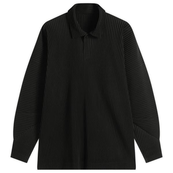 

Поло с длинными рукавами Homme плиссе Homme Plissé Issey Miyake, черный