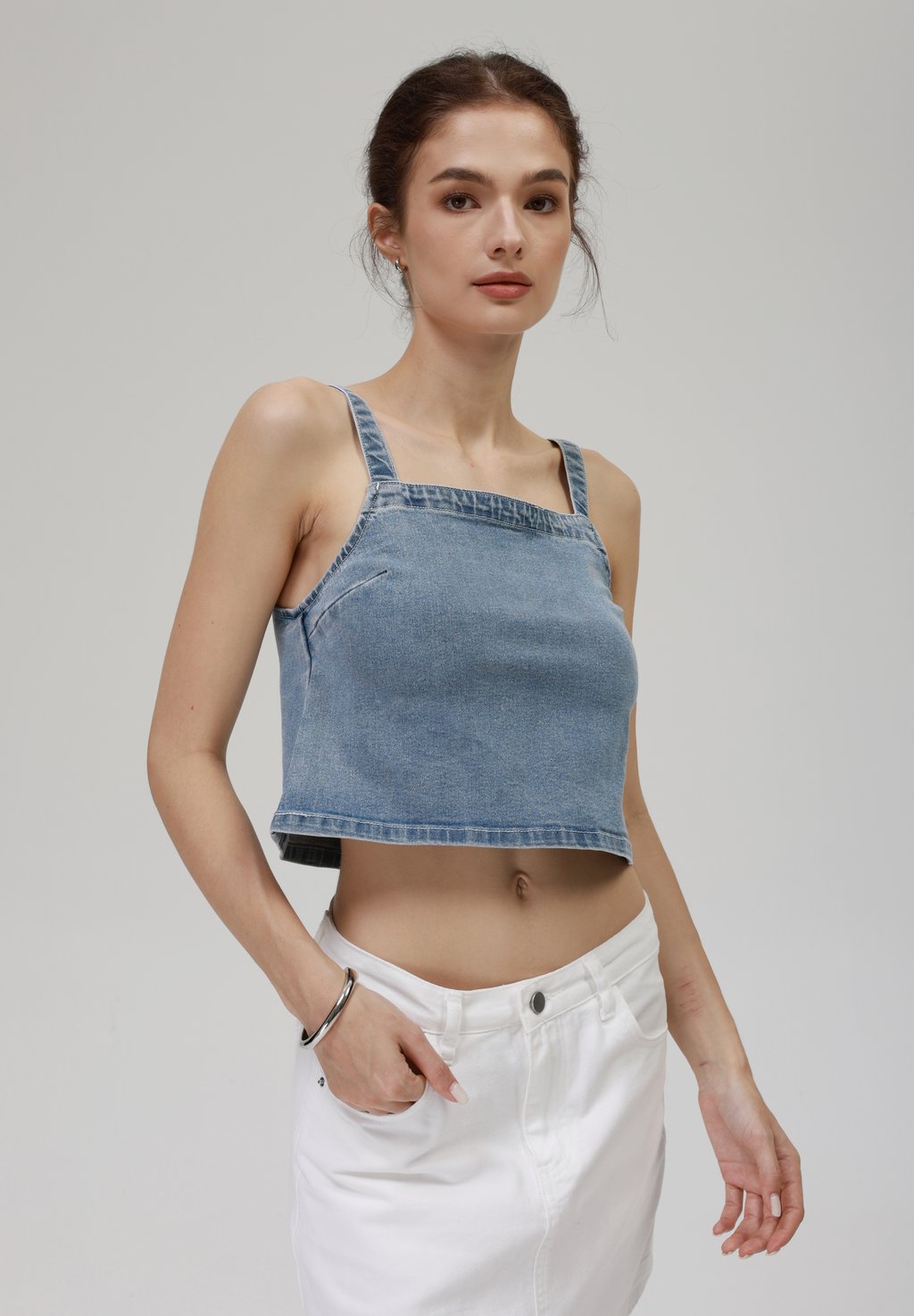 

Топ DENIM Even&Odd, цвет Blue Wash