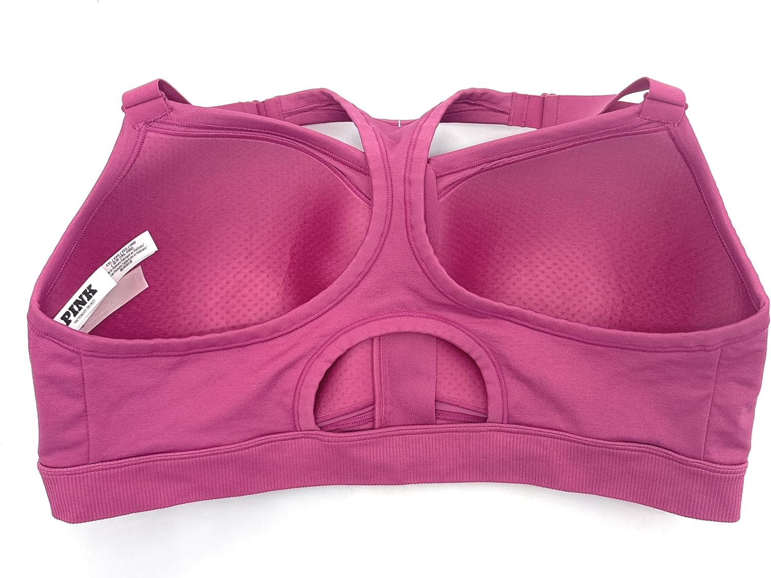 Бесшовный спортивный бюстгальтер с легкой подкладкой от Victoria's Secret Pink Active, Raspberry — фото 2