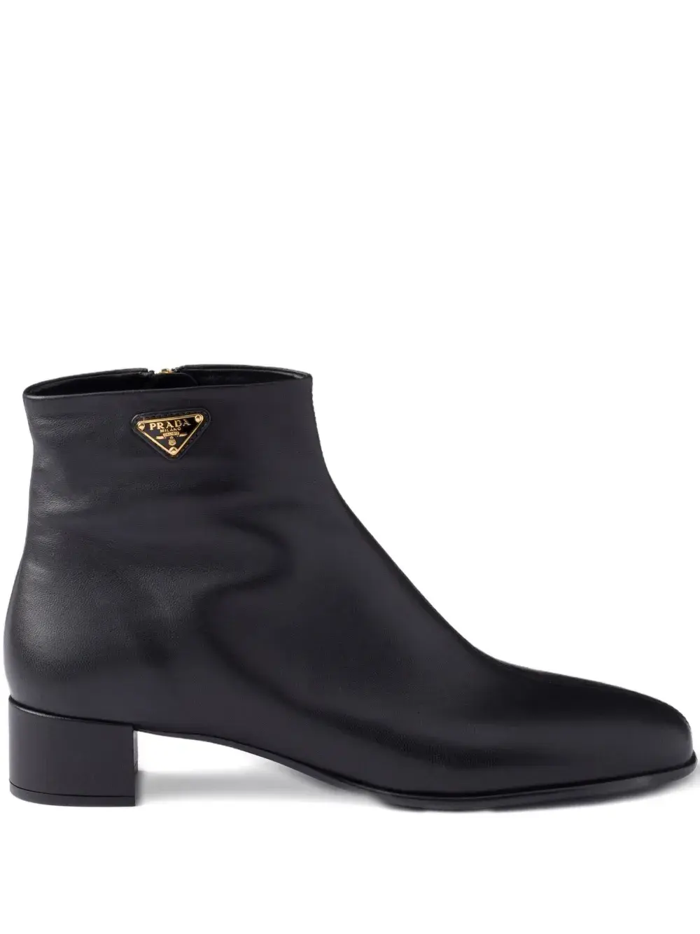 Ботинки на молнии с логотипом Prada, черный