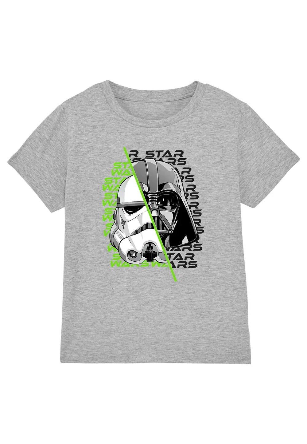 Футболка детская с принтом Stormtrooper & Darth Vader Star Wars, светло-серый