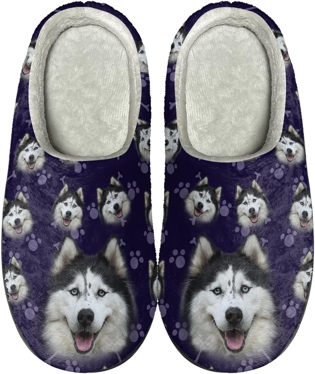 

Xoenoiee Мужские и женские теплые пушистые тапочки для спальни, домашние тапочки, противоскользящие зимние домашние тапочки, голубой