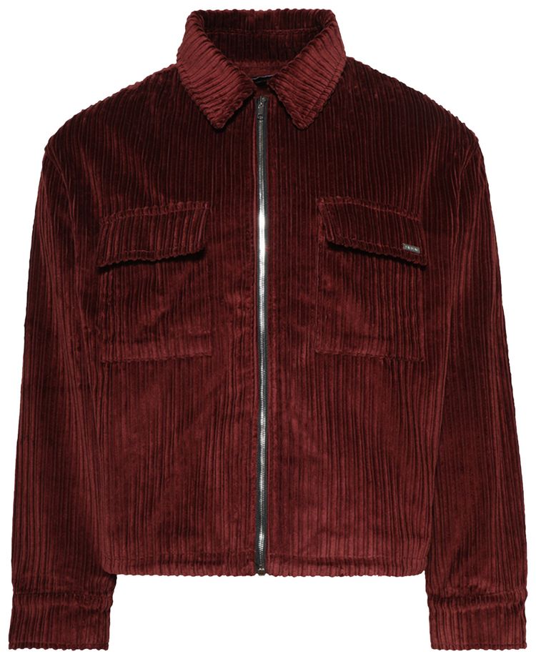 

Лонгслив Nahmias Corduroy Long-Sleeve Boxy Zip Up 'Saffron', красный