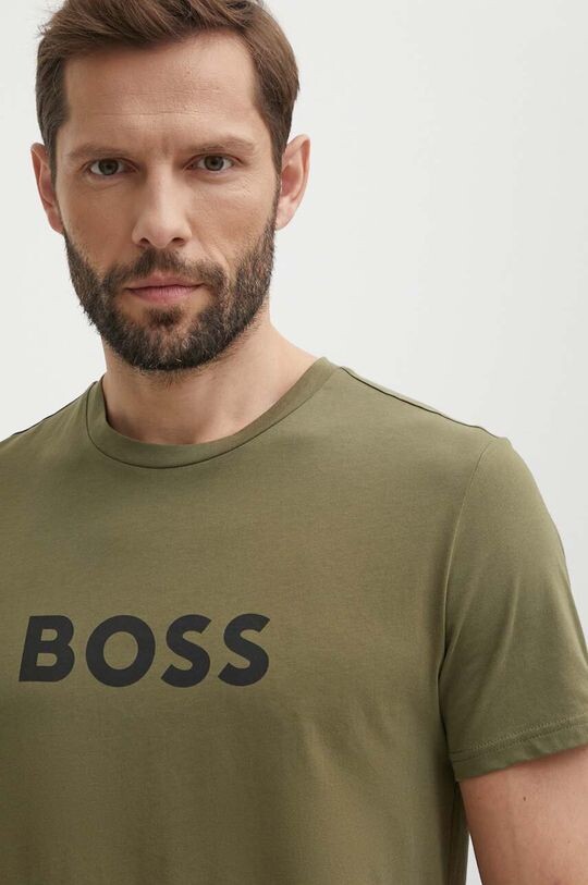 

Хлопковая футболка Boss, зеленый