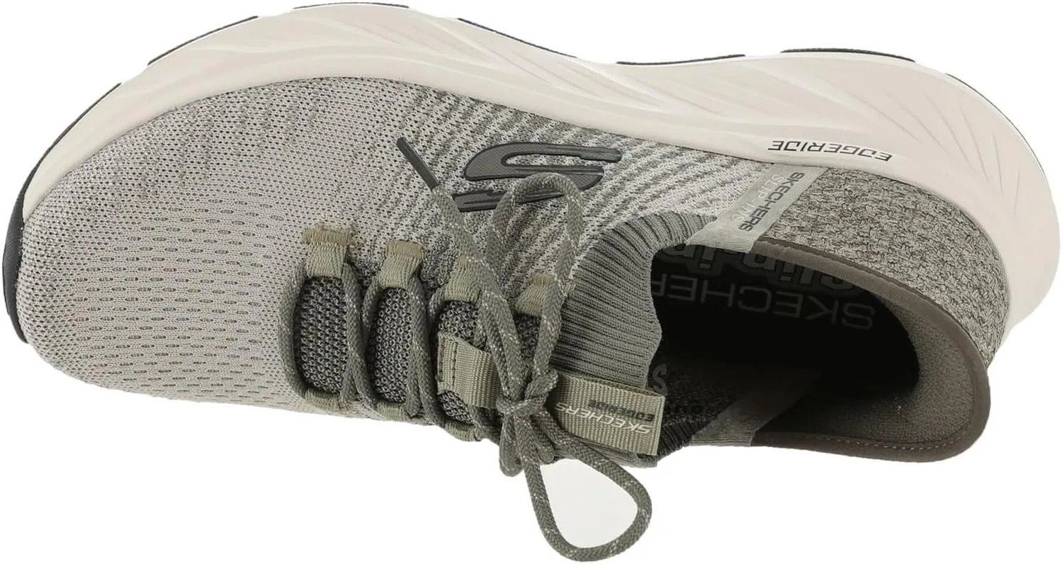 Мужские кроссовки Skechers Edgeride Raygo Hands Free без шнурков, коричневый — фото 2