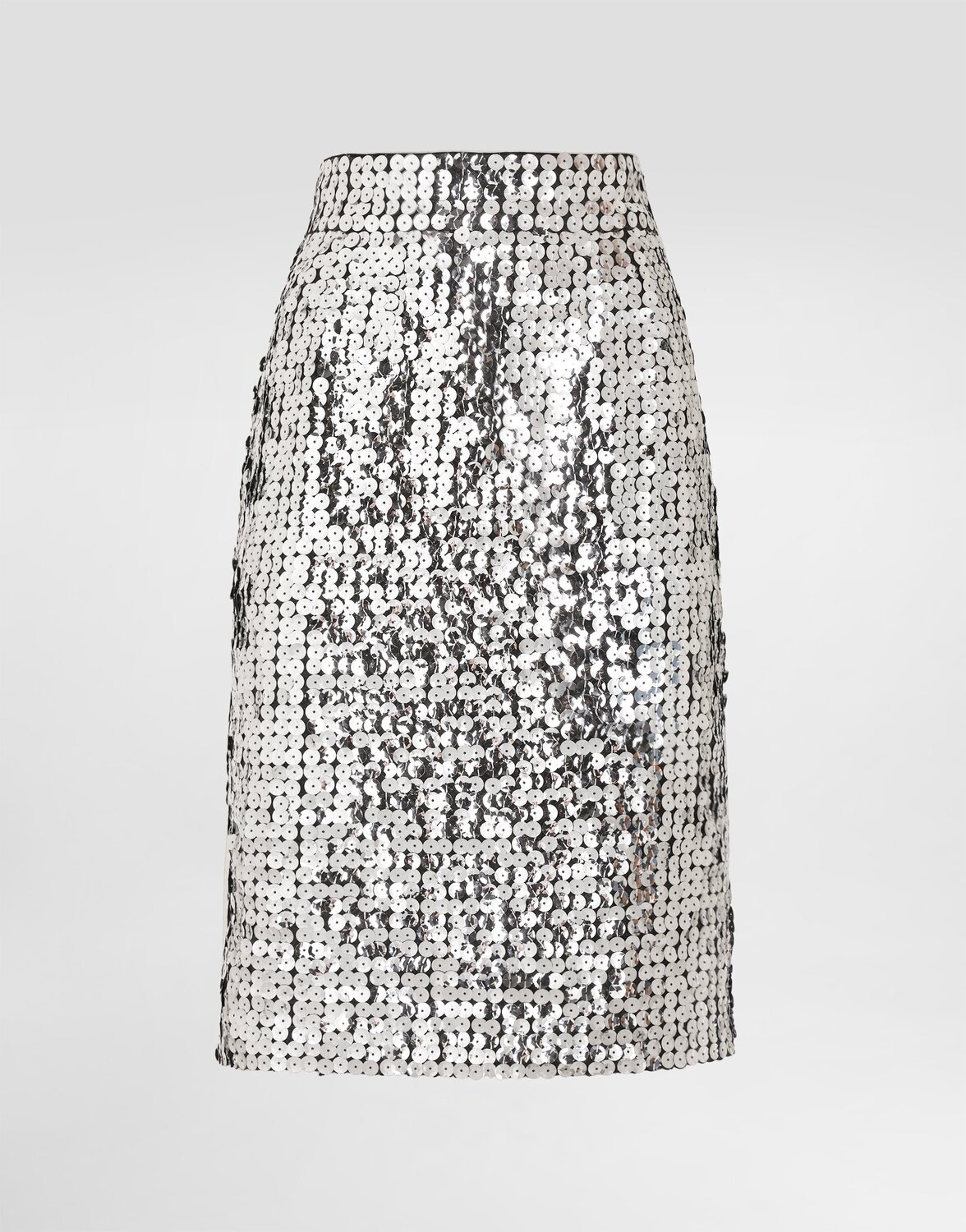 

Прямая юбка с пайетками Dolce & Gabbana, серебряный