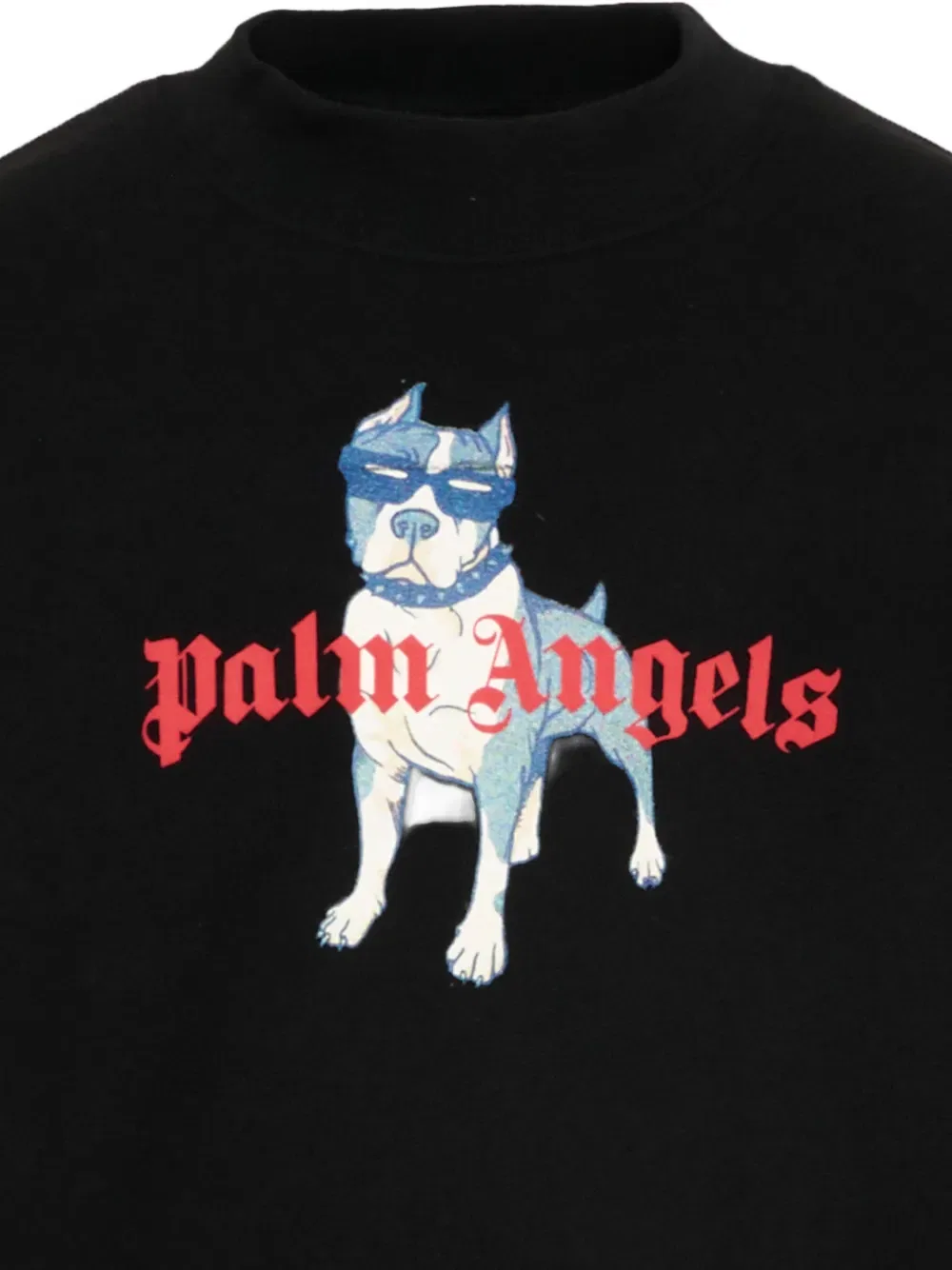 Толстовка с круглым вырезом и принтом Palm Angels Kids, черный — фото 3