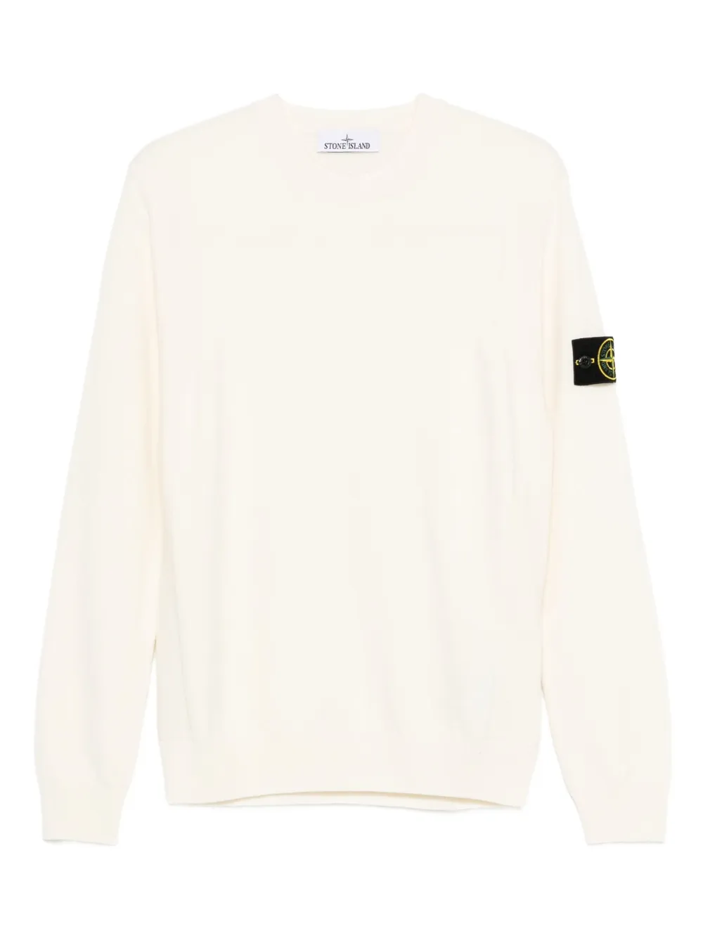 

Свитер с круглым вырезом и нашивкой-логотипом Stone Island, нейтральный