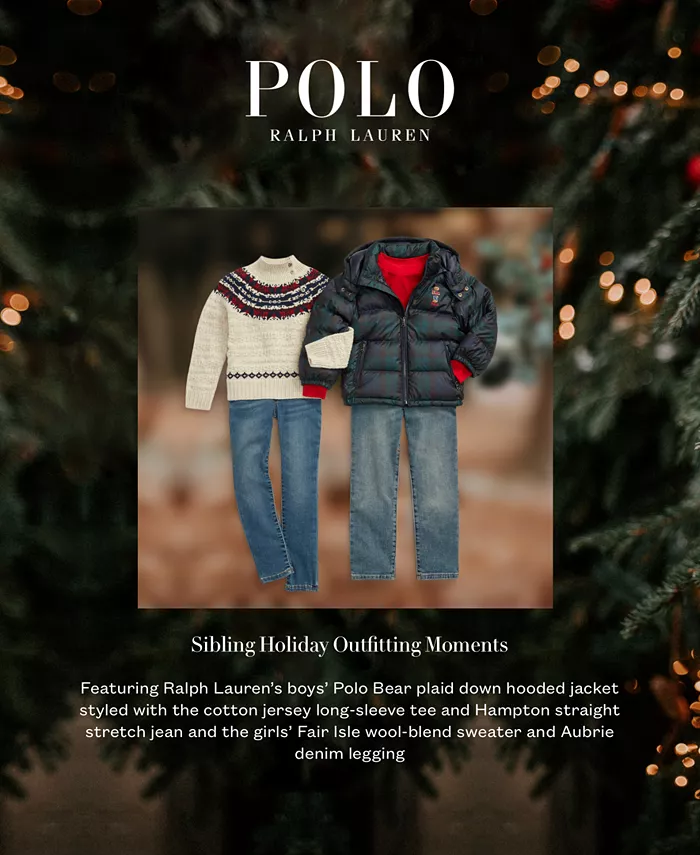 Футболка с длинным рукавом для малышей и мальчиков Jersey Polo Ralph Lauren, черный — фото 2