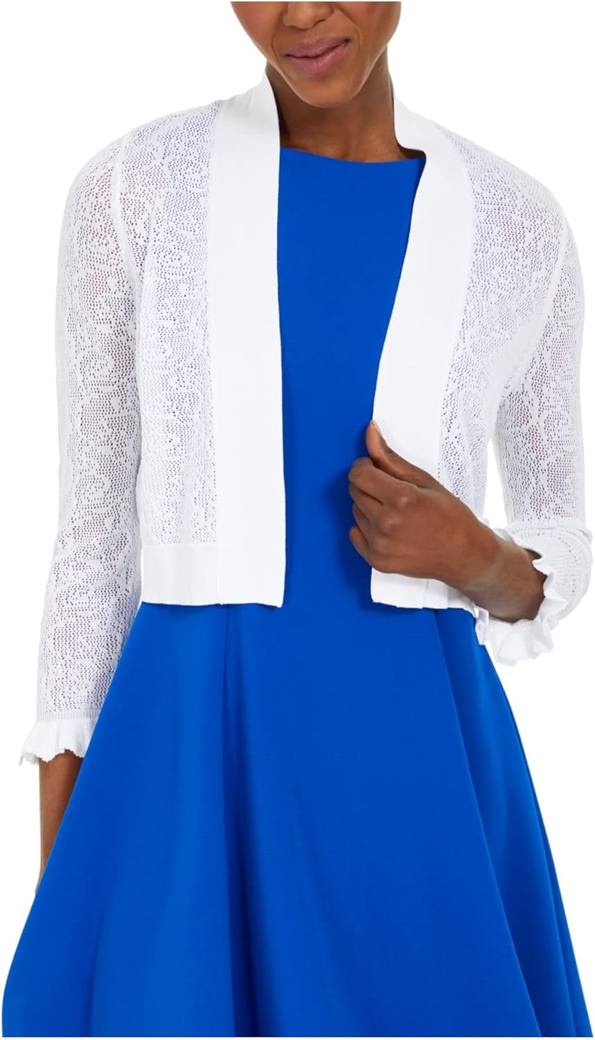 

Женский кардиган Calvin Klein с длинным рукавом и болеро, White 3/4 Sleeve