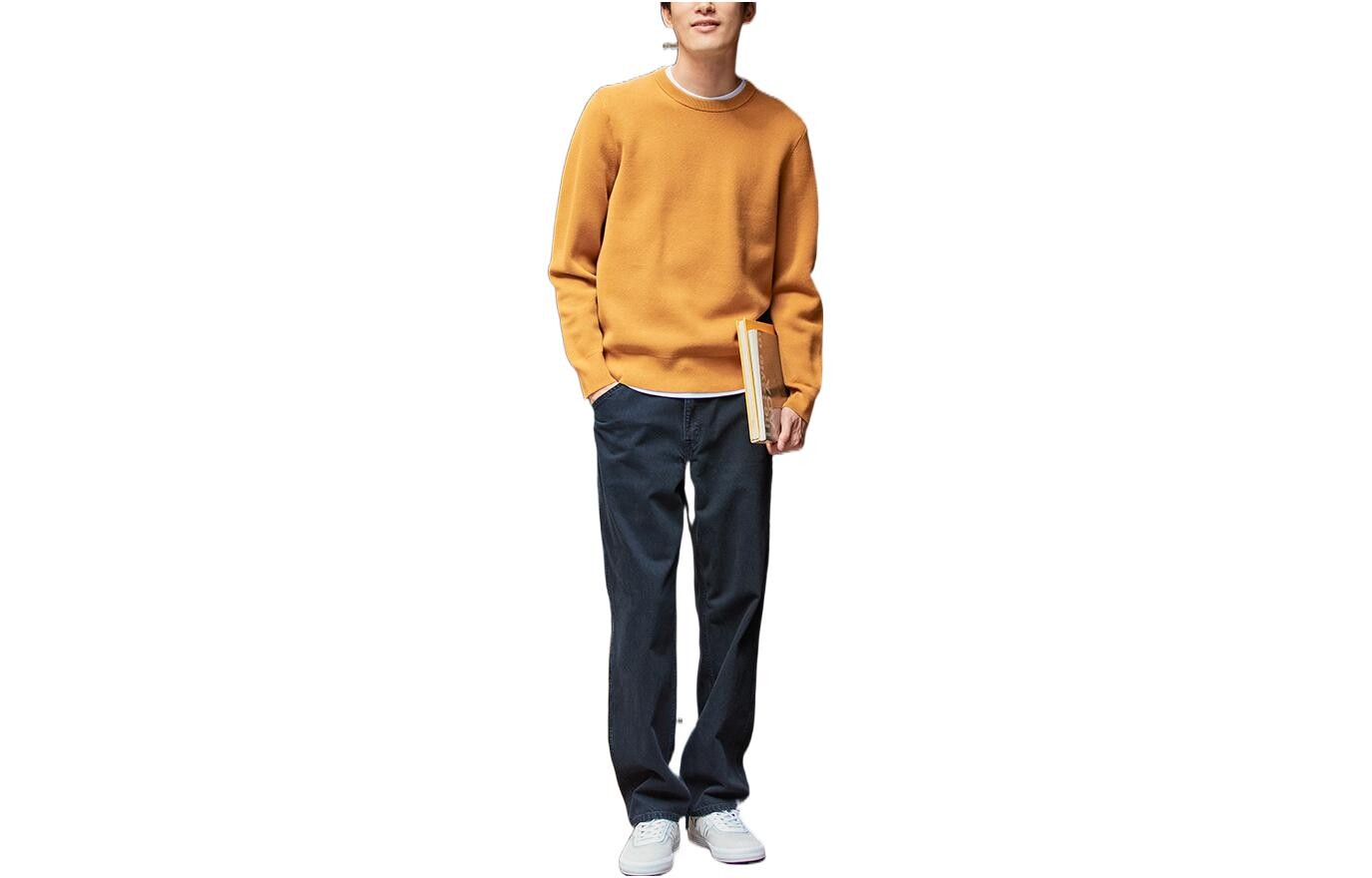 

Свитер мужской горчичный цвет Uniqlo, цвет Mustard