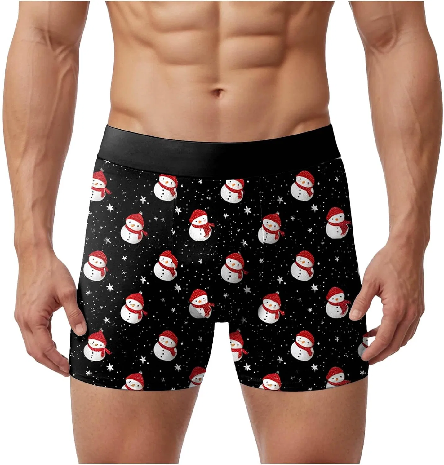 Боксеры с принтом Christmas, черный
