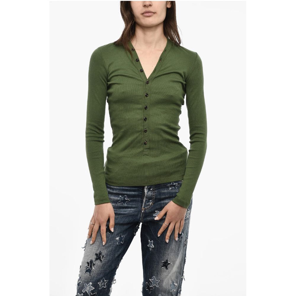 

Кардиган с V-образным вырезом в рубчик Dsquared2, Green