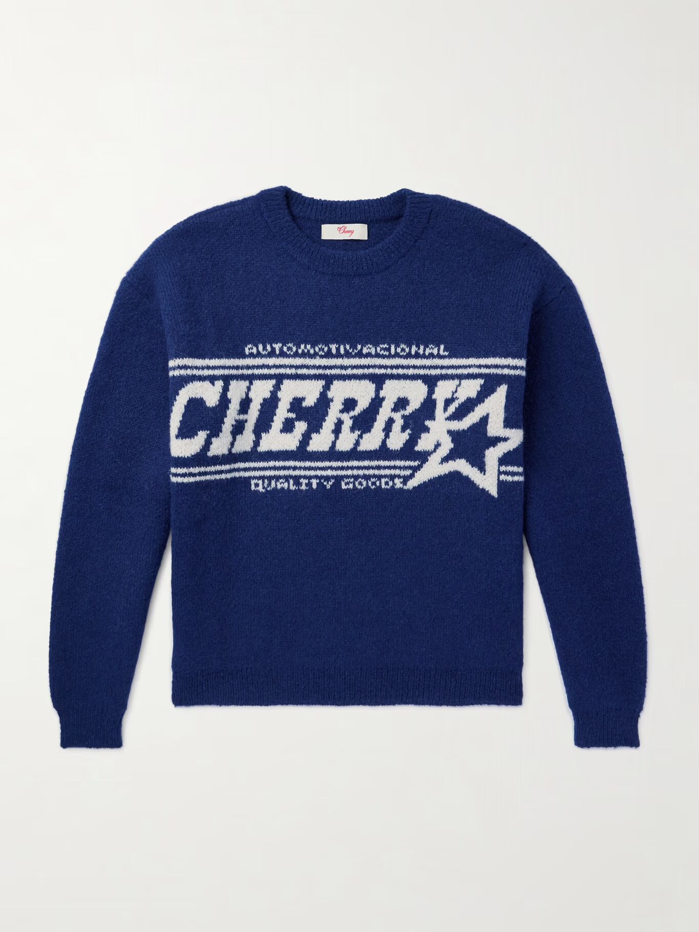 

Свитер жаккардовой вязки из смеси альпаки CHERRY LOS ANGELES, синий