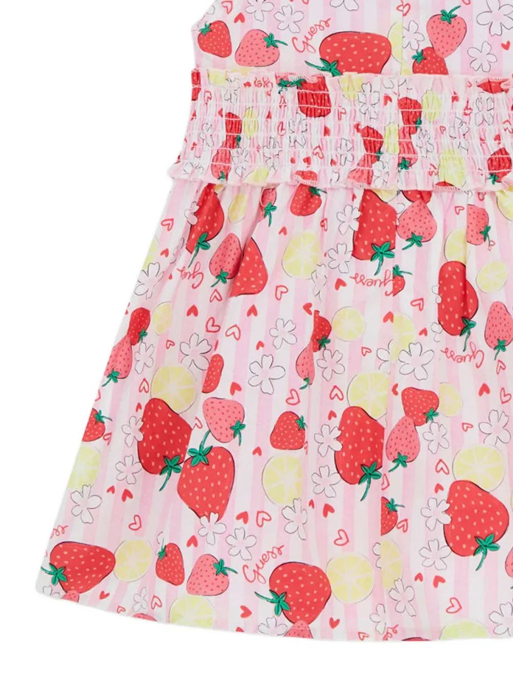 Платье с клубничным принтом Guess Kids, розовый — фото 3