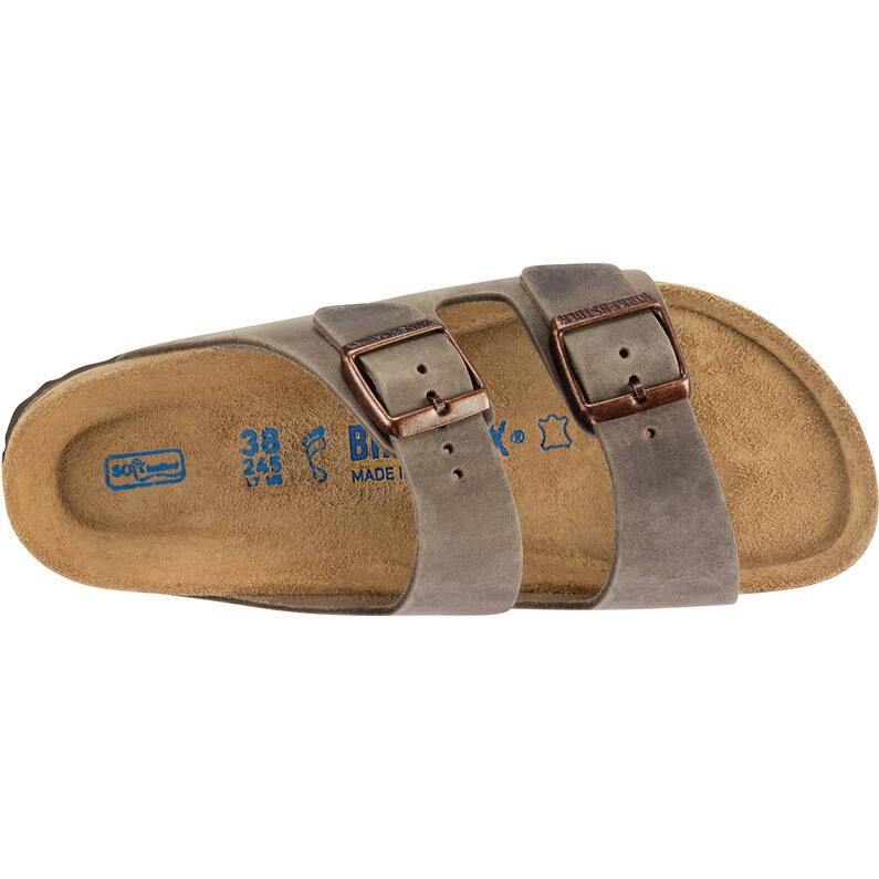 Сандалии Arizona из мягкой кожи, промасленные Birkenstock, бежевый — фото 3