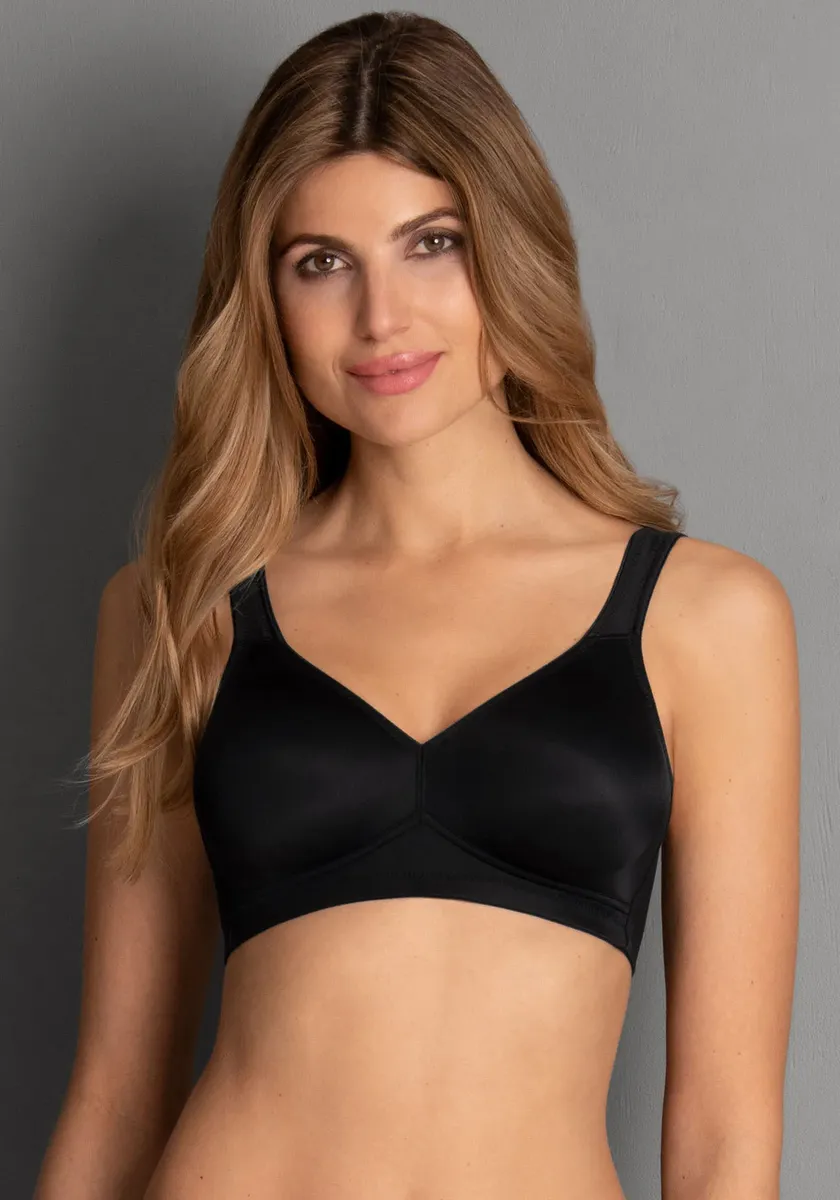 

Мягкий бюстгальтер Rosa Faia, твин, бюстгальтер-майка без косточек, шелковисто-мягкая двухслойная микрофибра, черный