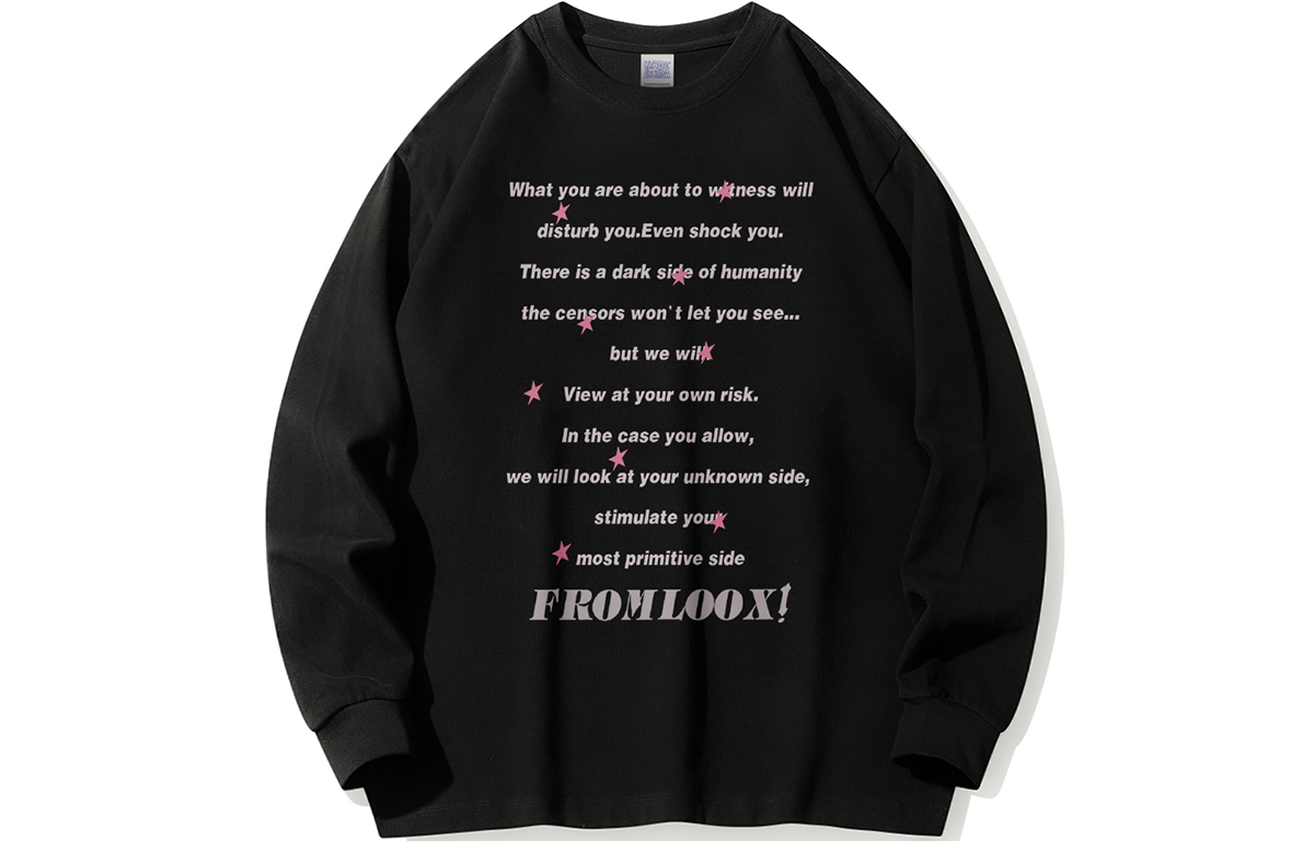 

Футболка унисекс LOOX!, Black Long-Sleeved (Ribbed Sleeves)