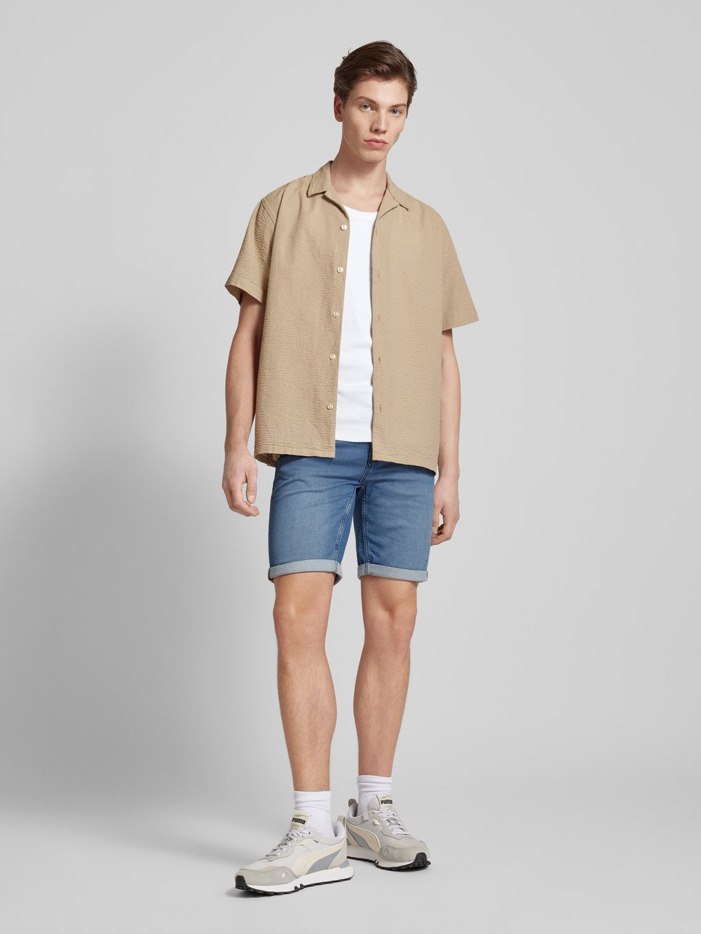 

Джинсовые шорты простого дизайна Only & Sons, синий