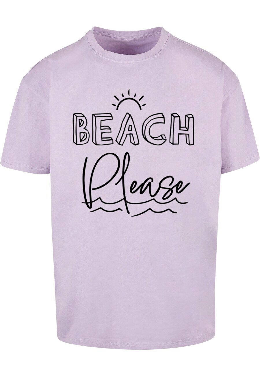 

Футболка Merchcode BEACH PLEASE, светло-фиолетовый