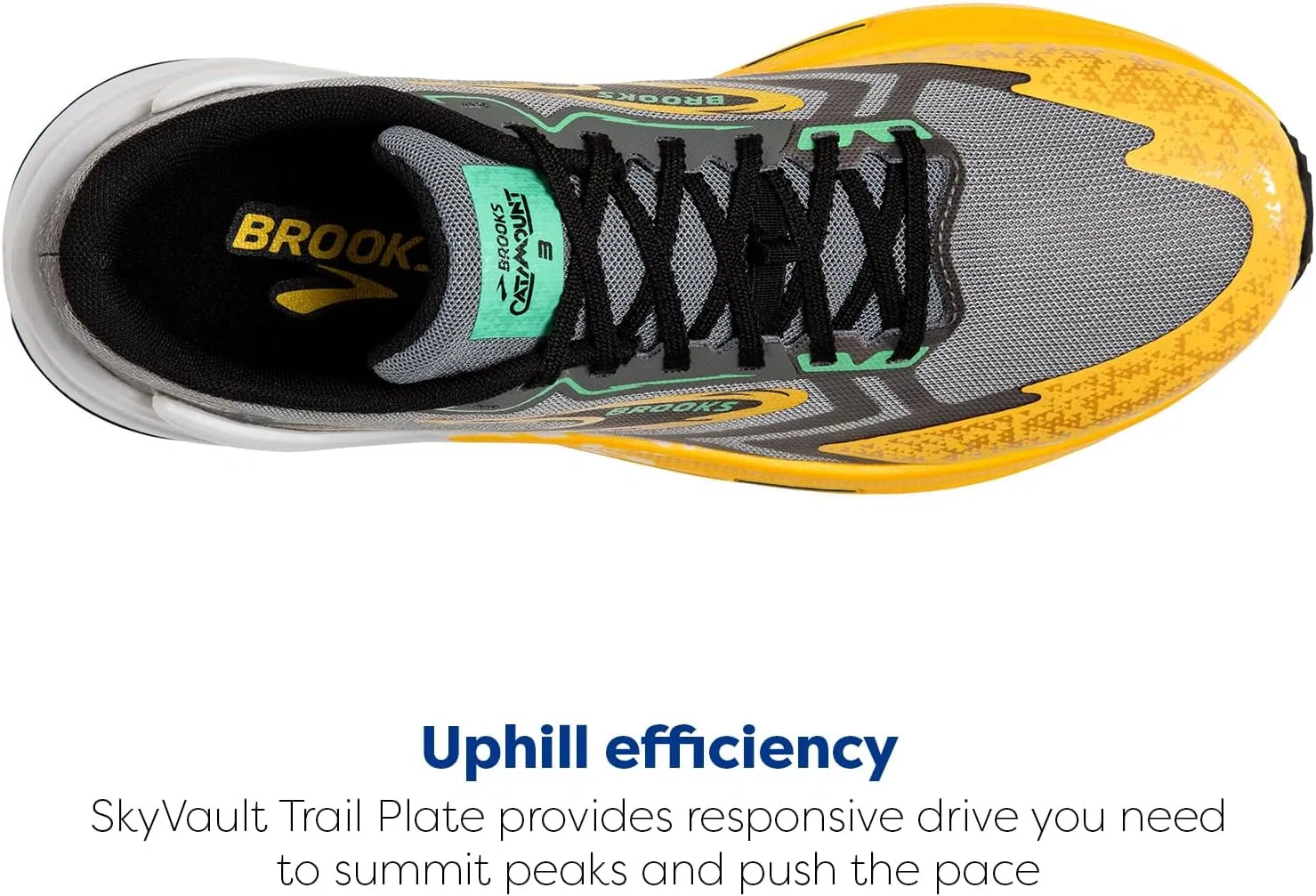 Мужские кроссовки Brooks Catamount 3, Lemon Chrome Sedona Sage — фото 4