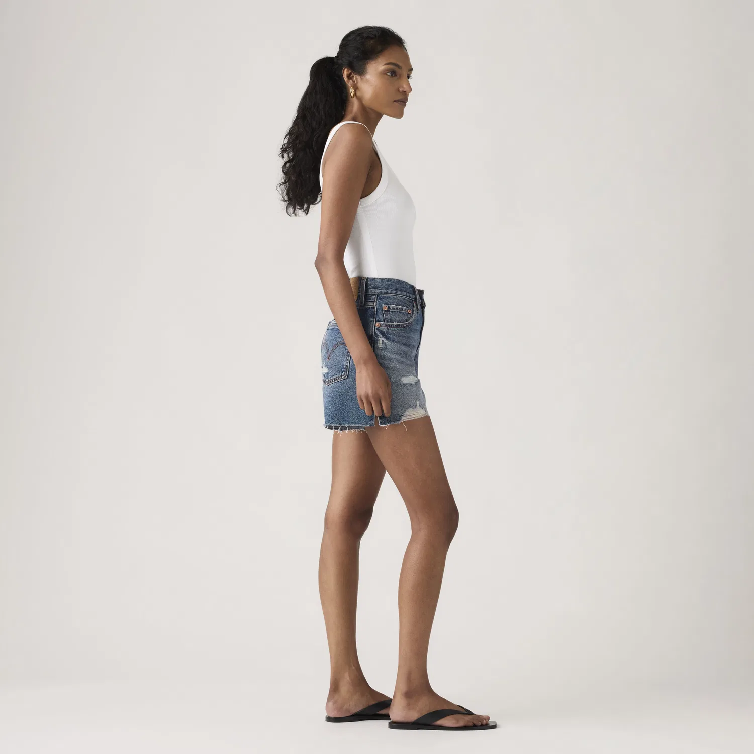 Женские шорты Ribcage Levi's, Dark Wash — фото 4