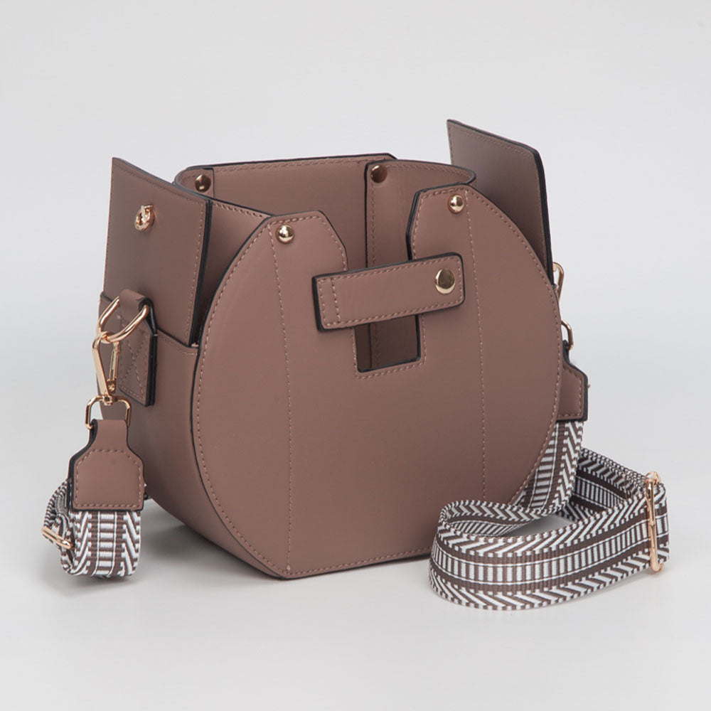 

Функциональная сумка-мешок через плечо из искусственной кожи FASHNZFAB, серо-коричневый