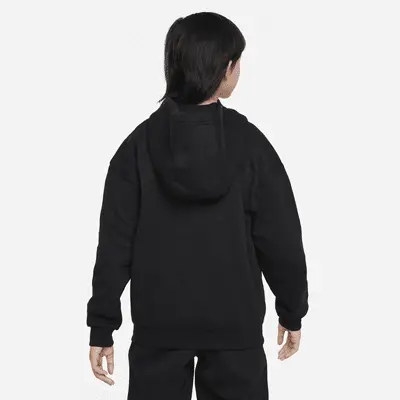 Худи Nike Sportswear Club Fleece, черный/белый — фото 2