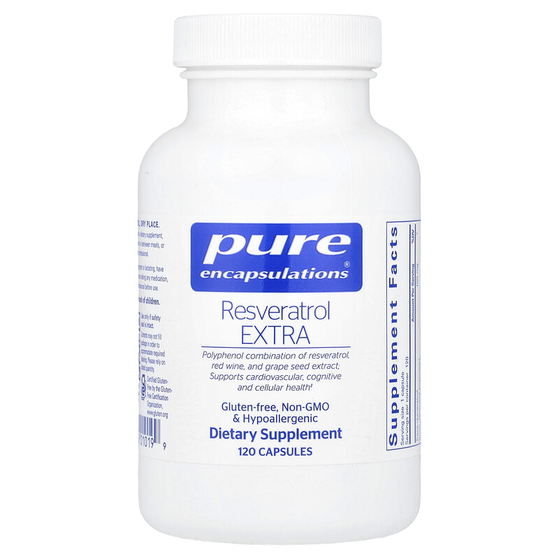 

Pure Encapsulations, Ресвератрол экстра, 120 капсул