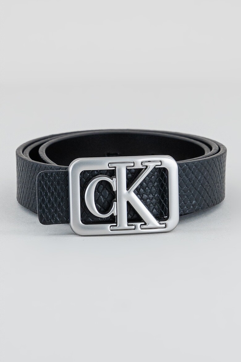 

Ремень из экокожи с монограммой Calvin Klein Jeans, черный
