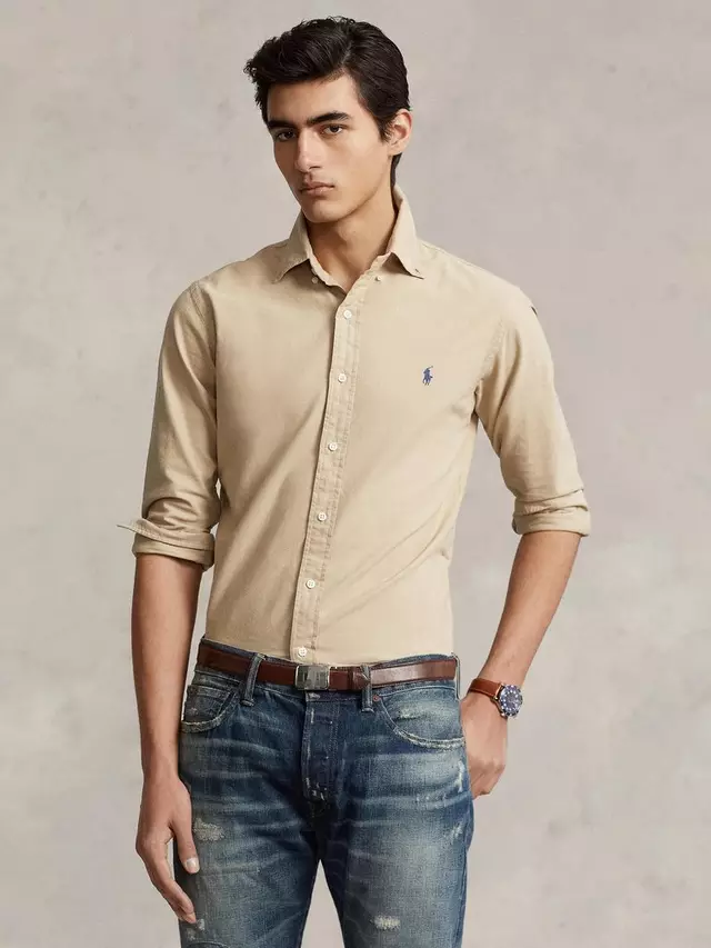 

Рубашка Ralph Lauren Polo Ralph Lauren Long, цвет surrey/tan