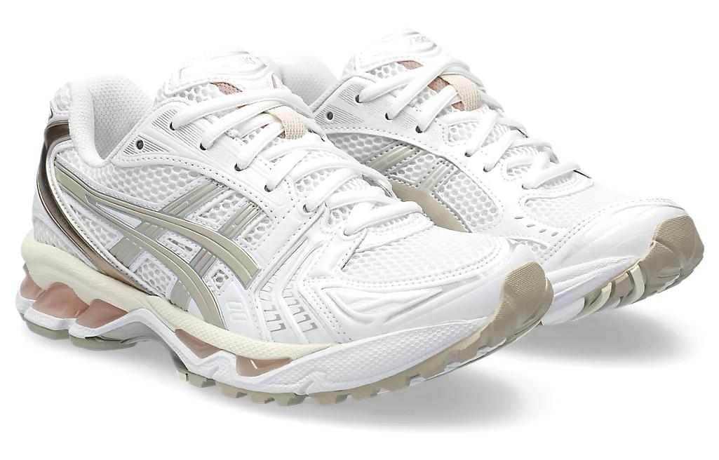 ASICS Gel Kayano 14 White Simply Taupe Женские — Белый Коричневый, цвет White Brown — фото 3