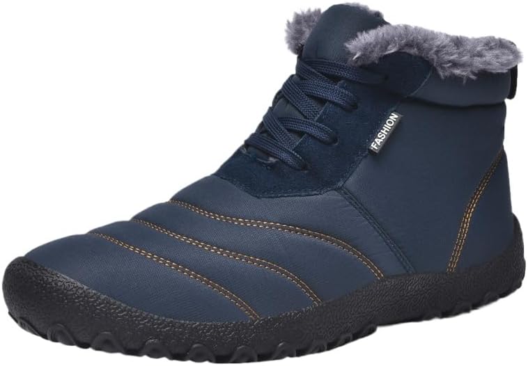 

Мужские зимние ботинки с меховой подкладкой, теплые, для походов, противоскользящие, ботинки на голенище, туристические ботинки для трекинга и походов Hhhchpm, синий