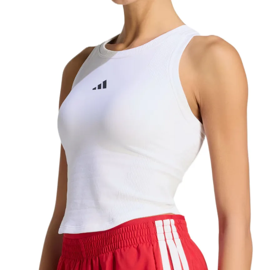Adidas Футболка для йоги женская белая Racerback — фото 4