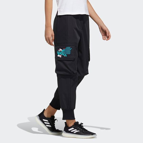 Спортивные штаны (WMNS) adidas Cny Pt Wv Big Pocket Logo Woven Bundle Feet Sports Pants/Trousers/Joggers Black, черный — фото 4