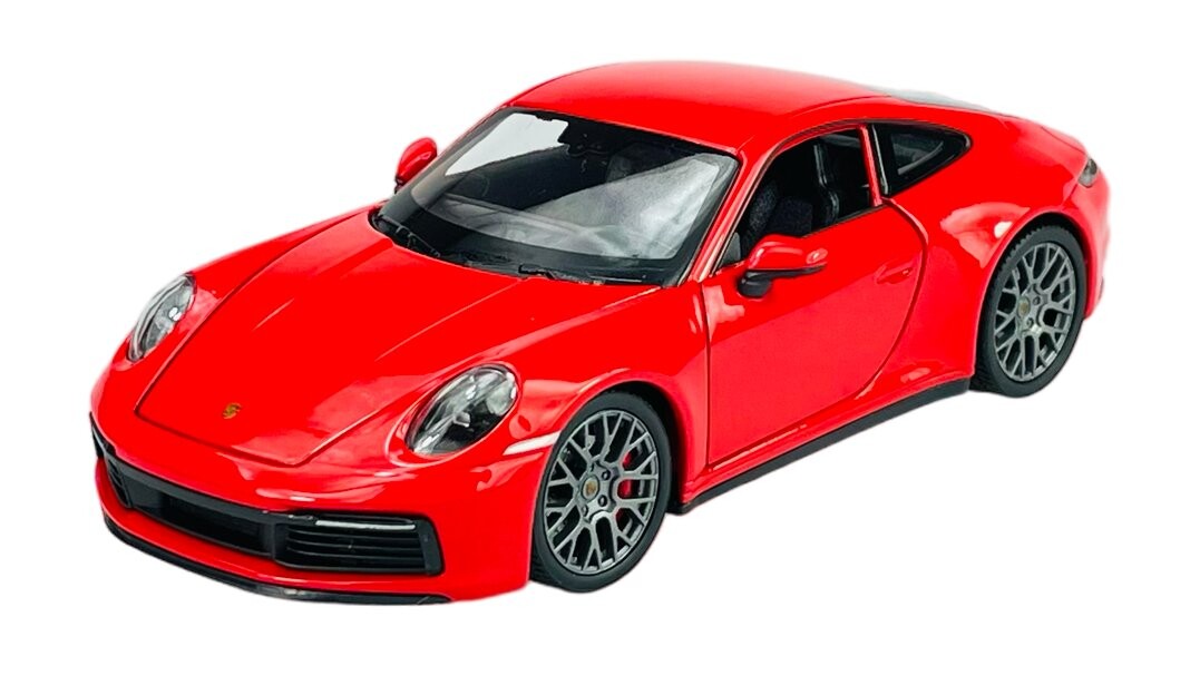 

Welly Porsche 911 (992) Carrera 4S Красный 1:24 Металл Новая модель
