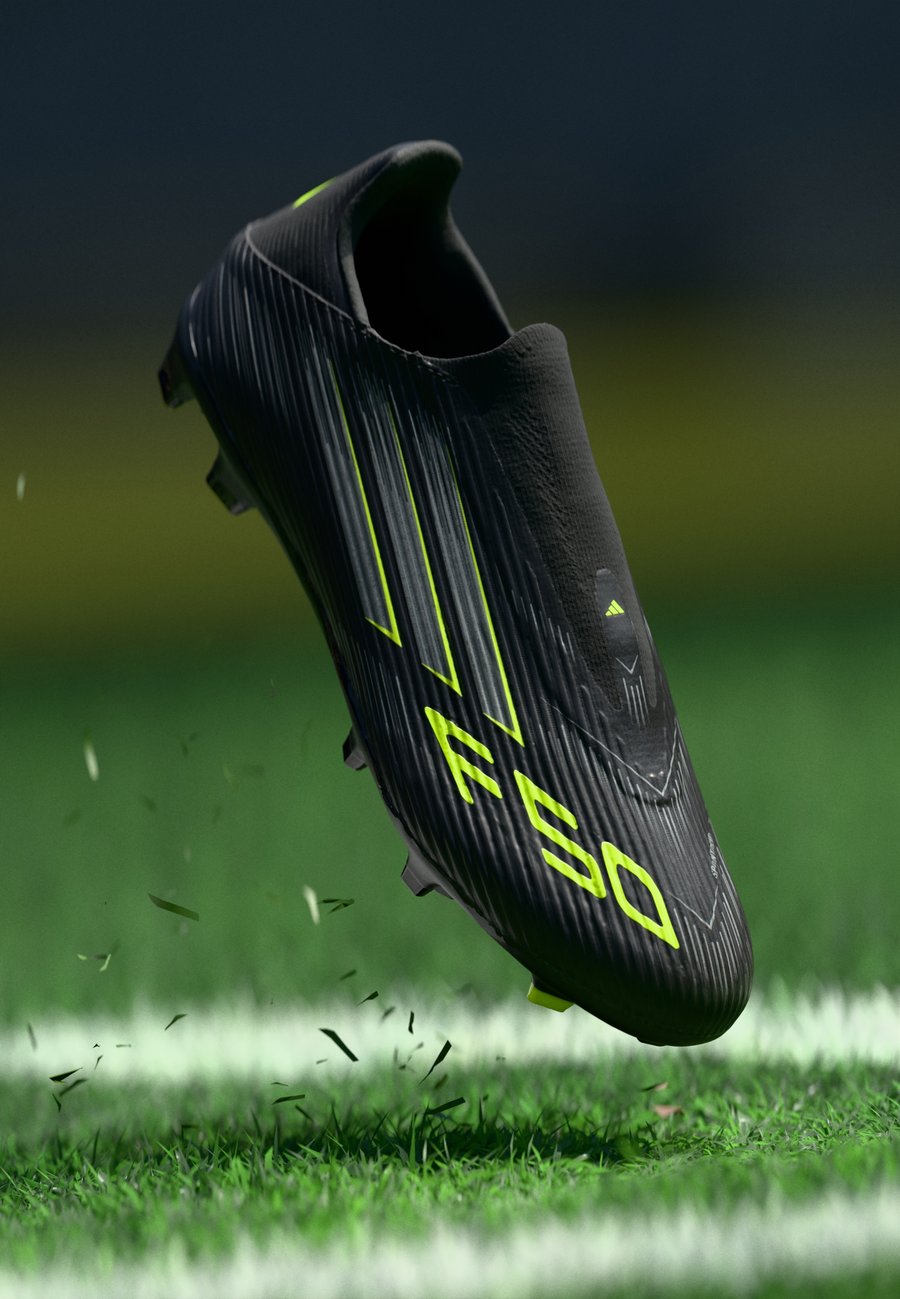 

Кроссовки Adidas Performance F50 LEAGUE LACELESS FIRM GROUND FOOTBALL BOOTS, Core Black/Iron Metallic/Lucid Lemon/Black