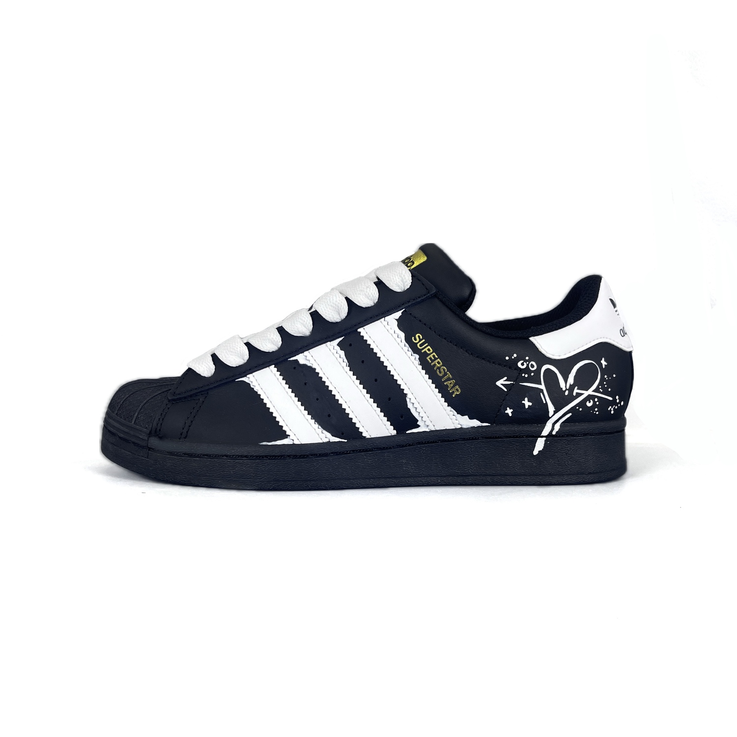 

Adidas Originals SUPERSTAR Anti Slip Wear Resistant низкие кроссовки для скейтбординга Unisex черный белый