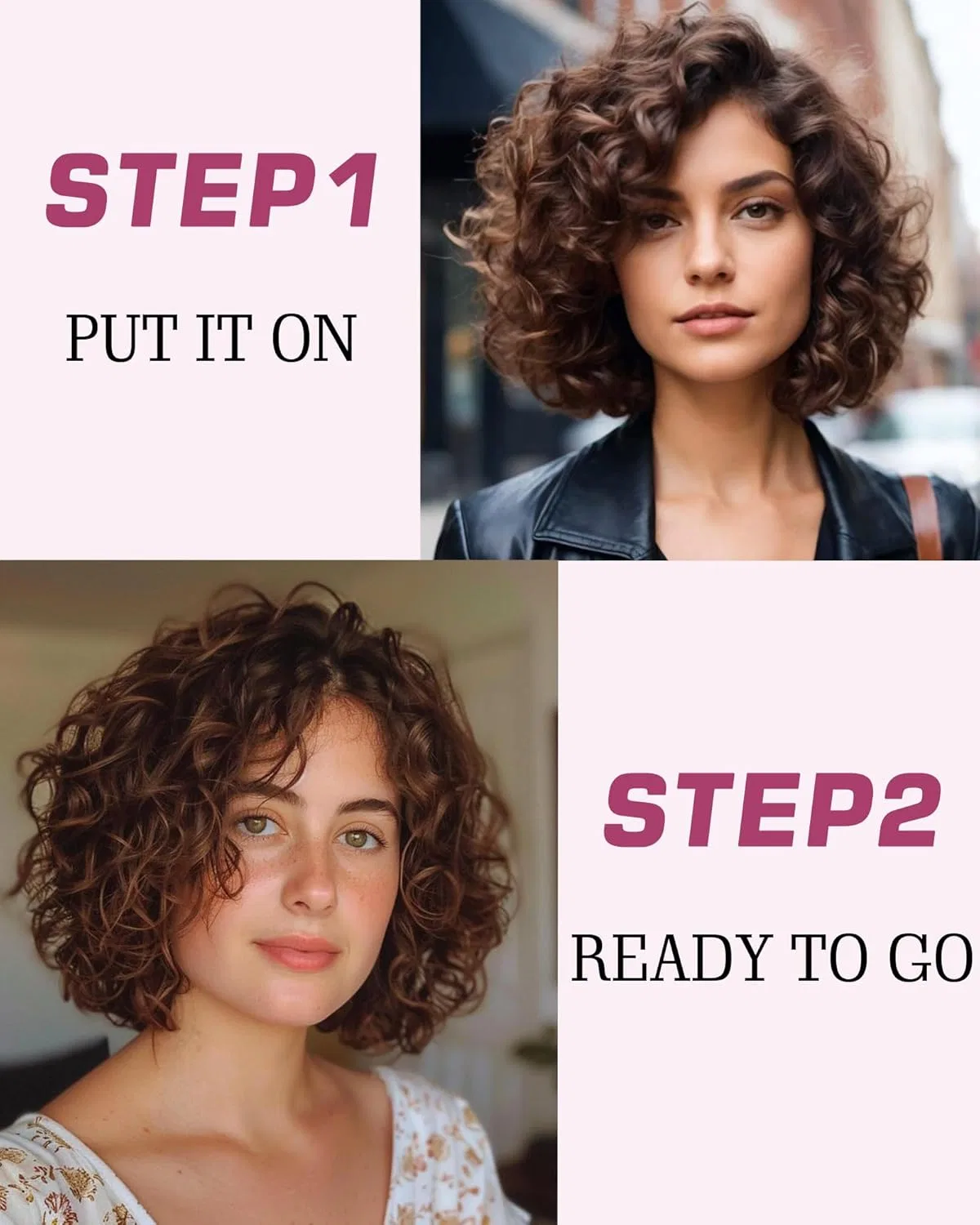 Женский короткий кудрявый парик-боб «Deep Wave Lace Front» 12 дюймов от FASHION IDOL Fashion Idol, Brown — фото 2