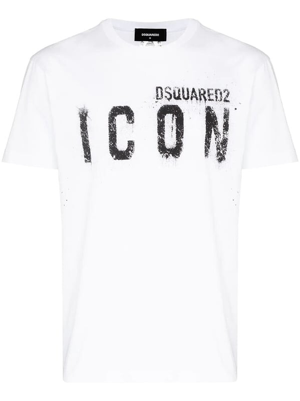 

Футболка с принтом в виде значка спрея Dsquared2, белый