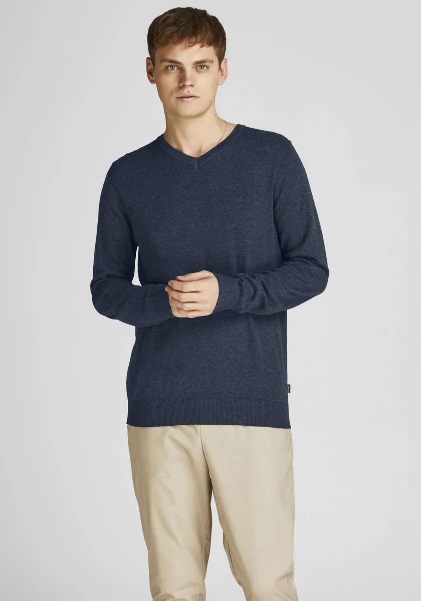 

Свитер Jack & Jones с V-образным вырезом "EMIL KNIT V-NECK", цвет морской волны