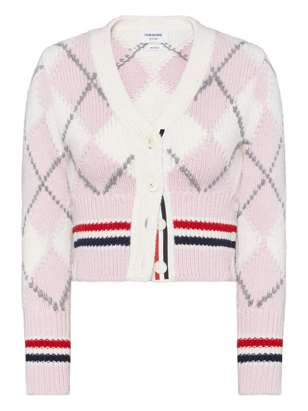 

Кардиган с узором аргайл Thom Browne, розовый