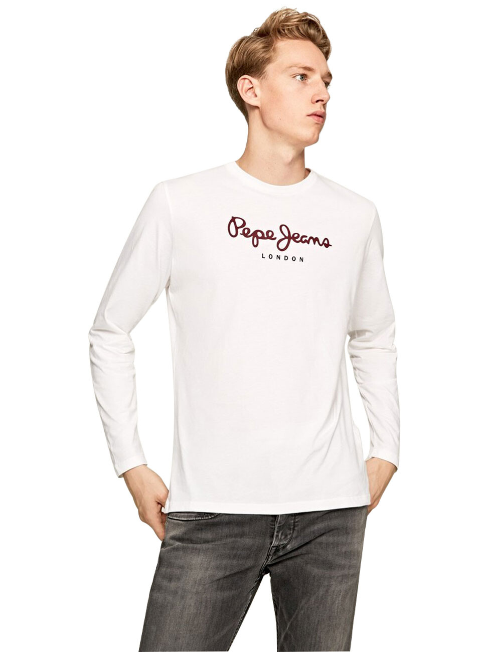 

Лонгслив Pepe Jeans Langarmshirt EGGO LONG N, белый