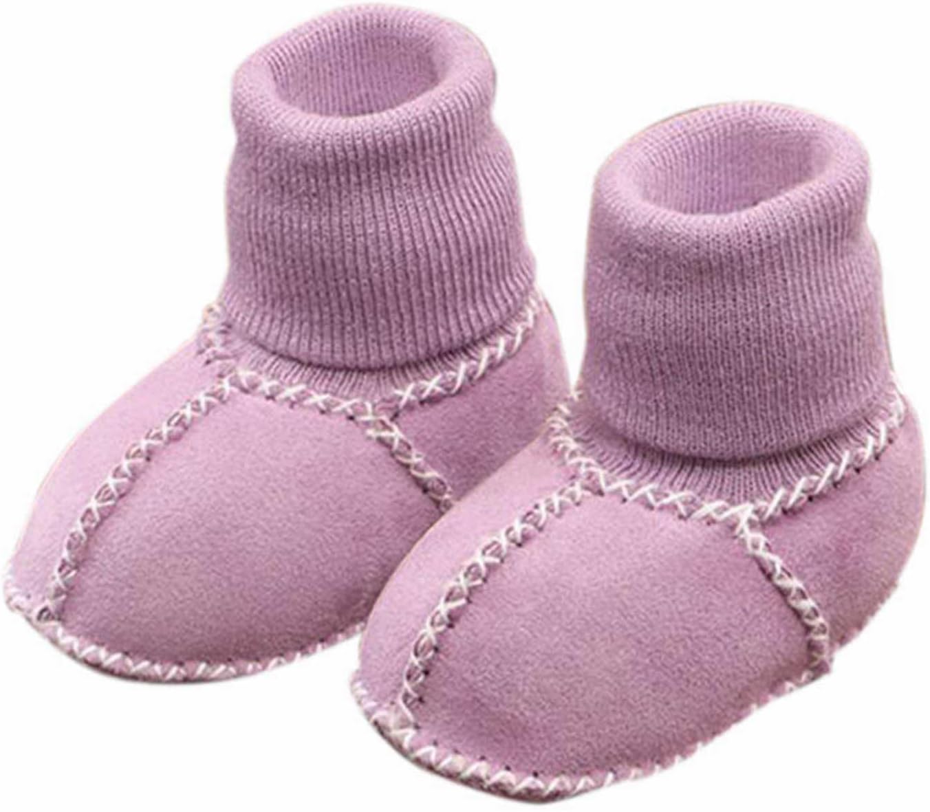 

Детские зимние носочные ботиночки для мальчиков и девочек, вязаные пинетки для малышей с мягкой подошвой, удобные и теплые носочные ботинки для ходьбы Generic, Purple