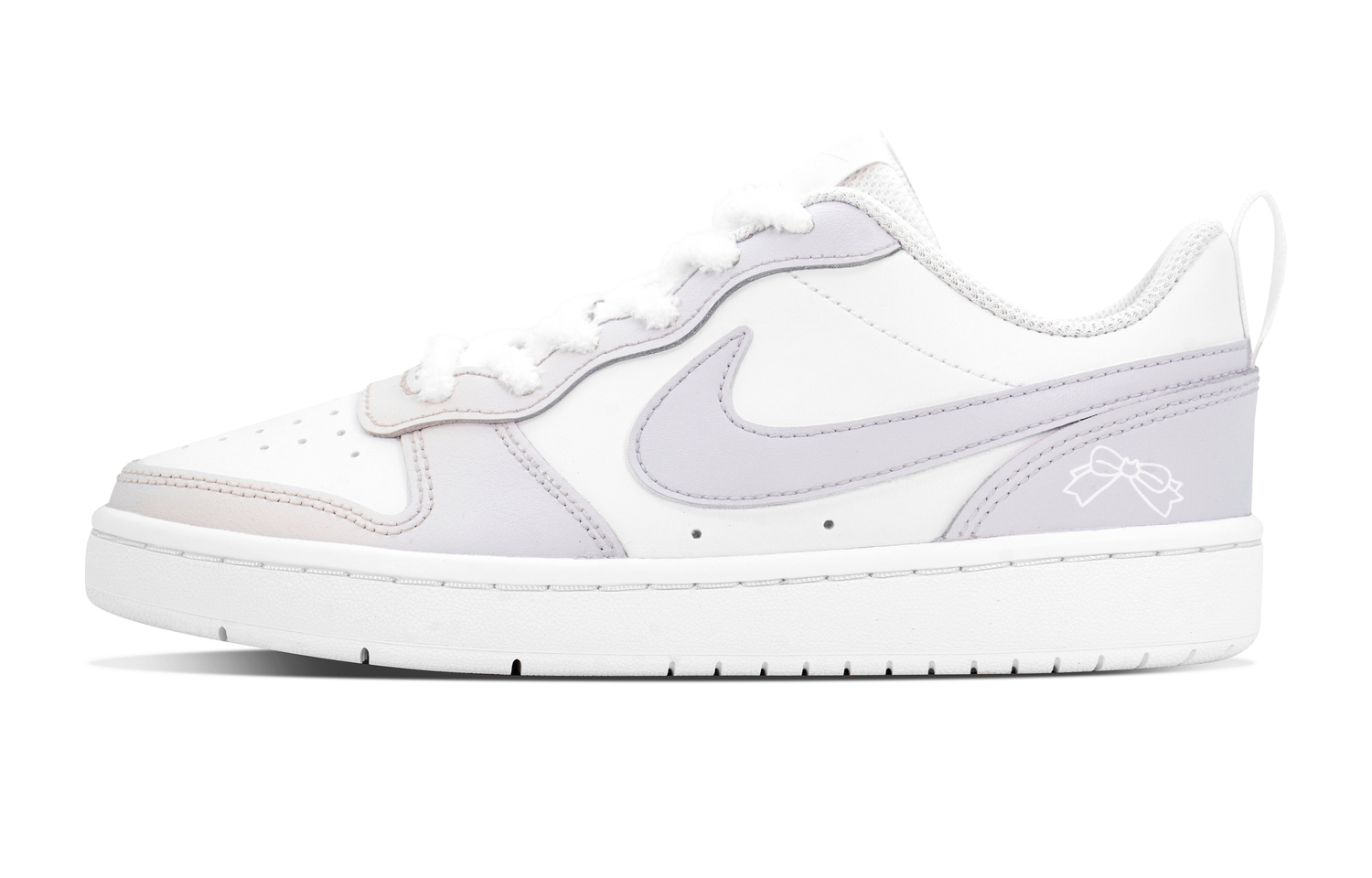 

Nike Court Borough нескользящие износостойкие низкие детские скейтбординг кроссовки Pink Purple для подростков