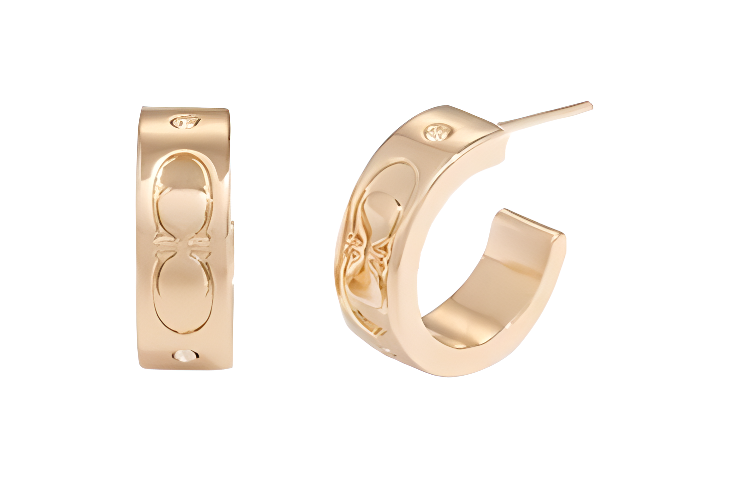 

Латунные серьги женские золотые COACH, золотой