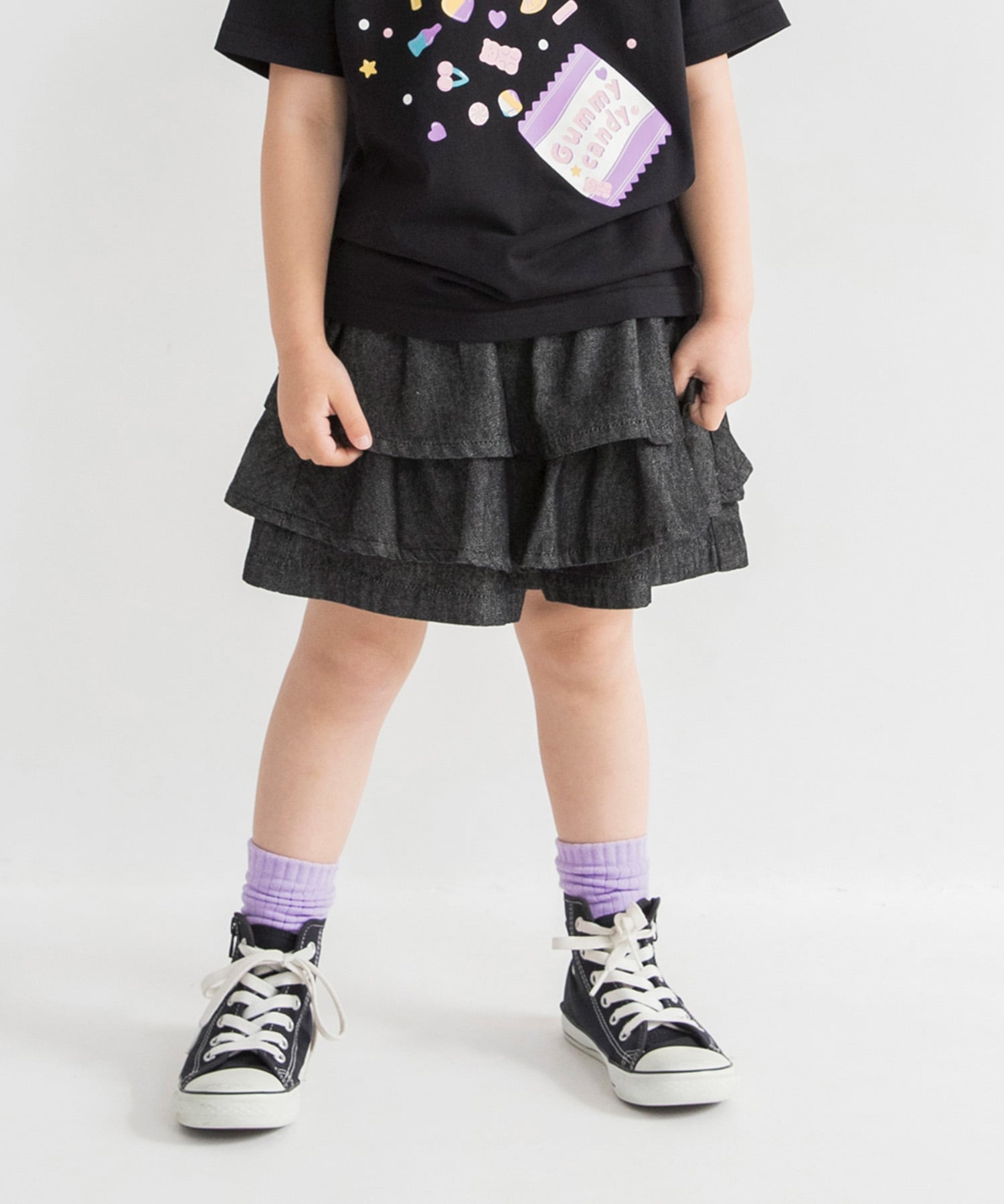 Джинсовые юбка с оборками Branshes, black